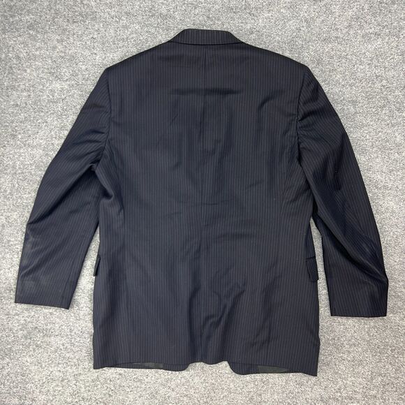 Daniel Cremieux Blazer Mens 42 Navy Pinstripe Classic 3 Button Notch Lapel *READ - Picture 10 of 13